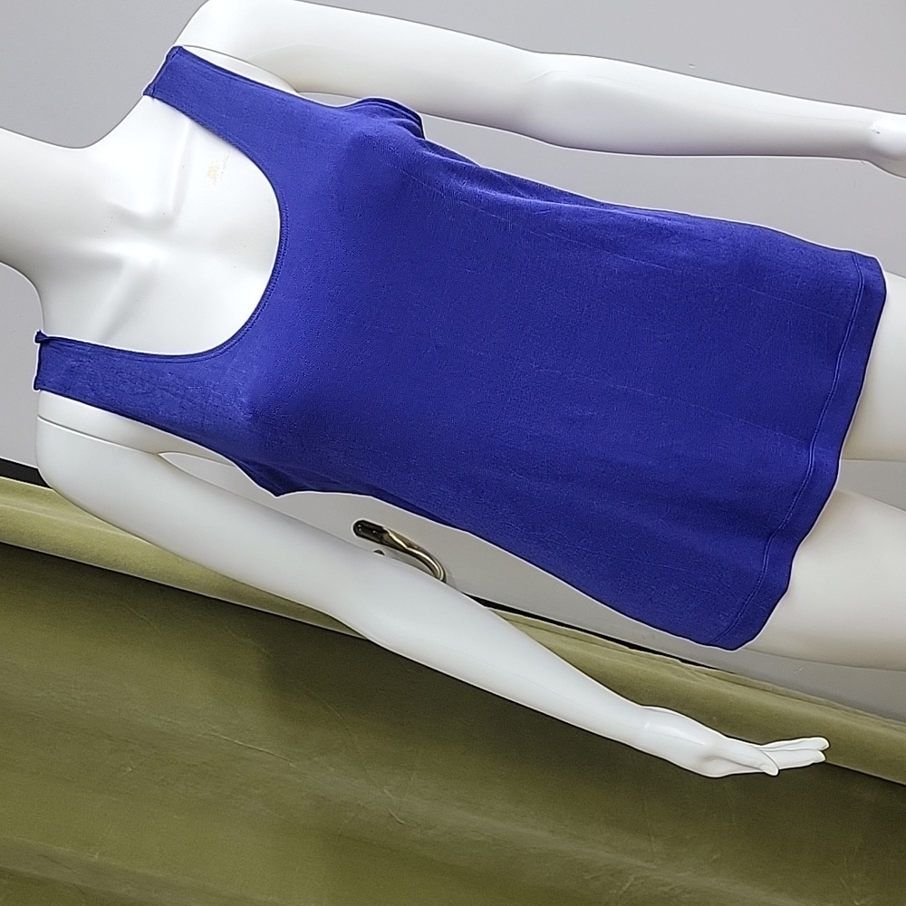 Travelers By Chico's Acetate Spandex Stretch Comfy Sleeveless Purple Top Size 2